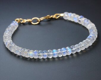 Solid Gold 14K Blue Labradorite with Apatite, Topaz and Moss Kyanite ...